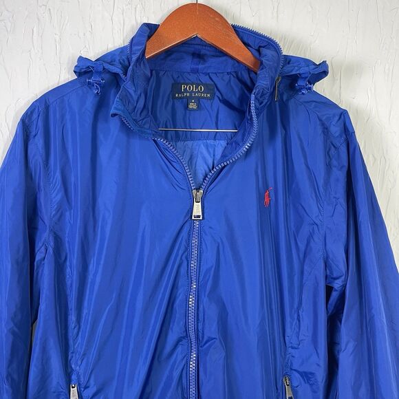 Polo Ralph Lauren Retford Packable Hooded Windbreaker Royal Blue Men’s Medium - Picture 2 of 15